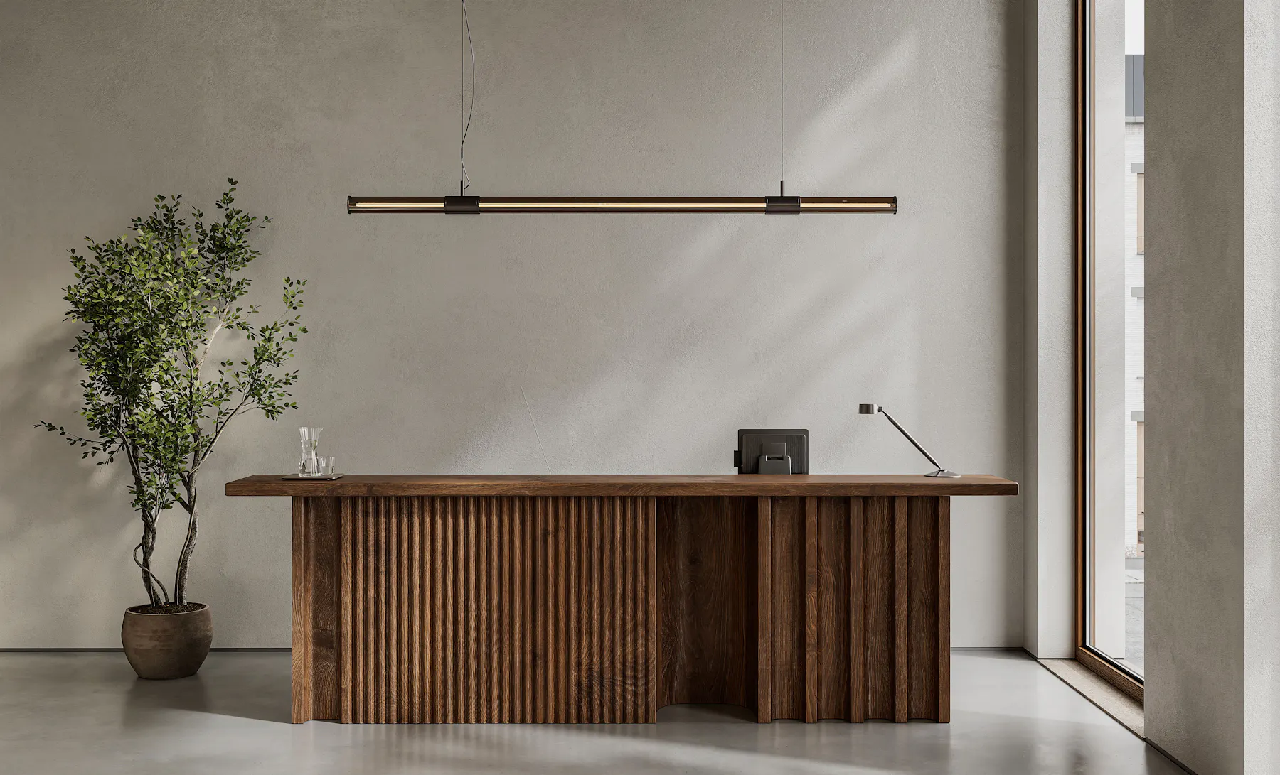 L'accueil du cabinet, baigné de lumière naturelle